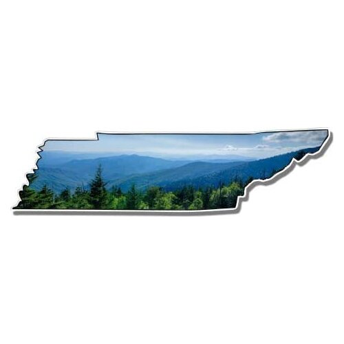 Tennessee Great Smoky Mountains - 3" Vinyl Sticker - for Car Laptop I-Pad Phone Helmet Hard Hat - Waterproof Decal