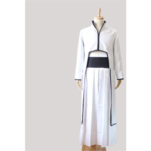 Adults Anime Bleach Ulquiorra Cifer Jacket Pants Belt Halloween Cosplay Costume Full Set White Kendo Kimono Uniform For Mens