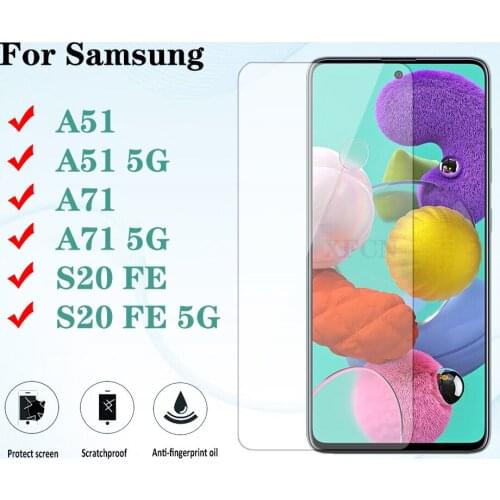3Pcs 9H Tempered Glass For Samsung Galaxy A51 Screen Protector Case For Samsun A51 A71 5G S20FE Protective Glass Galxy S20 FE 5G