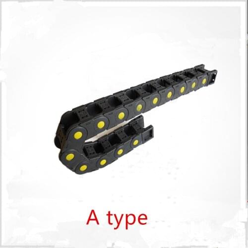 Bridge type can open plastic 25mmx77mm drag chain with end connectors length 1000mm engraving machine cable for CNC router 1pcs