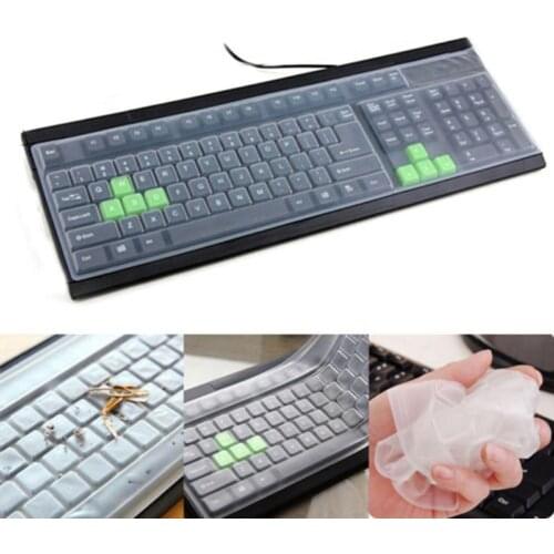 1Pcs Universal Clear Silicone Desktop Computer 108 Keys Keyboard Cover Dust-Proof Skin Protector Laptop Keyboard Film Cover