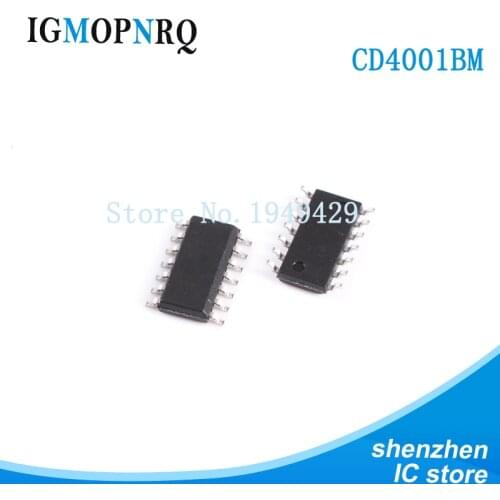 10PCS CD4001BM96 SOP14 CD4001BM CD4001 Logic gate Quad 2 Input CMOS New