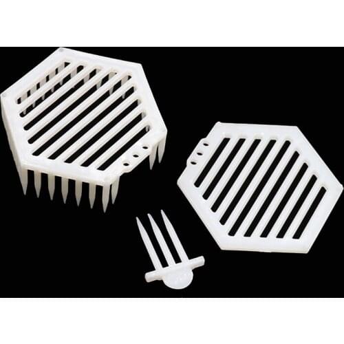 10PCS Hexagon Plastic Needle Queen Bee Cage Captivity Bee Queen for Apiculture Beekeeper Beehive Beekeeping Equipments