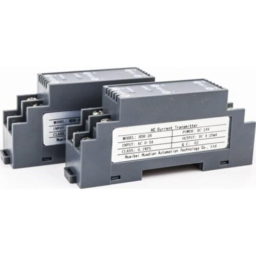 2-wire 4-20ma small size hall current transmitter 0-0.5-10a input ac 35mm din rail