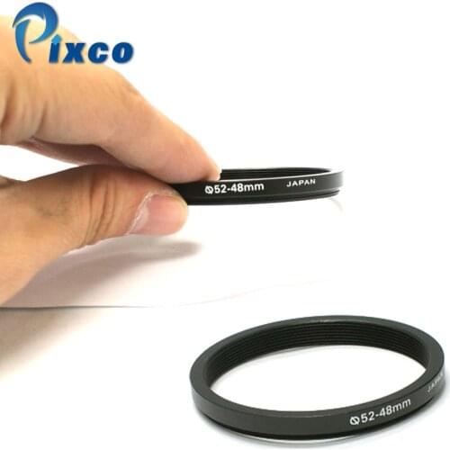 Pixco 2PCs 52mm-48mm Step Down Ring Filter Adapter 52mm-48mm Step-down Metal Filter Adapter Ring / 52mm Lens to 48mm Accessory
