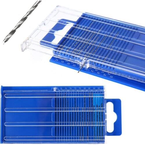 20Pcs HSS Diamond Twist Drill Bits Micro Drill Bits Index #61-80 For Precise Electronics Jewelry Watch Repair Suit Power Drills