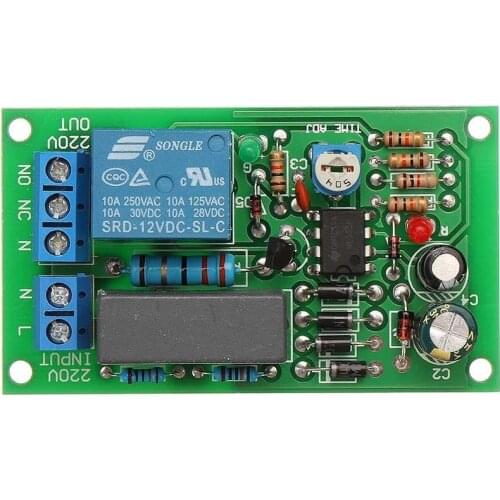 220V relay board, power on, time delay, circuit module, corridor switch, stair light, D1B5