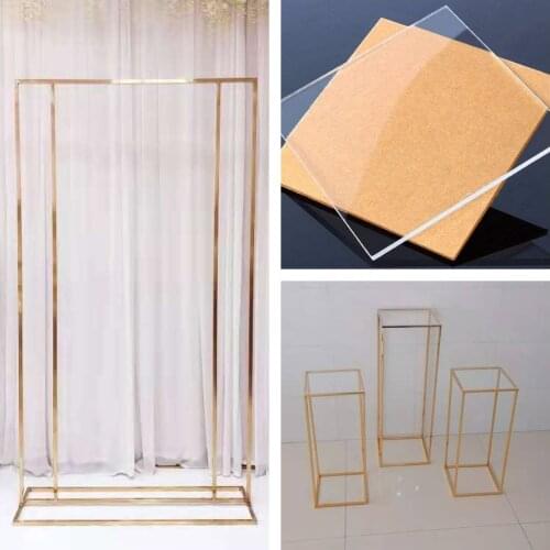 4PCS Iron Arch Backdrops Metal Frame Flowers Plinths Balloons Rack Wedding Birthday Party Stage Home Background Shelf Decoration