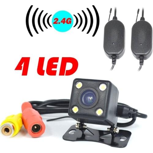 420 TV Lines Night Vision Rear View Camera 170 Degrees Wide Angle Lens for All Cars with 2.4Ghz Wireless Video Transmitter