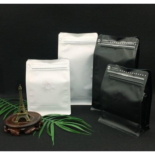 50pcs Coffee beans eight side packaging bags side zipper milk powder plastic food aluminum foil closet organizer storage