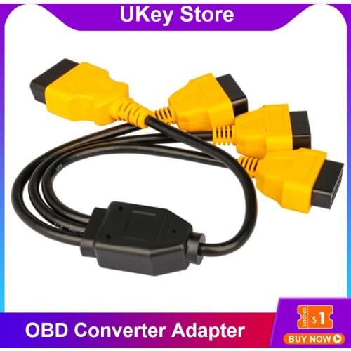 50cm OBD2 Cable 1 to 3 Converter Adapter OBD2 Diagnostic Connector Extension Cable Car