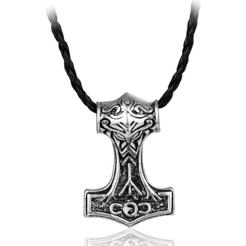 8 Styles Norse Viking Hammer Necklace Viking HAMMER Norse Magick Mjolnir Mens Pewter Pendant Necklace