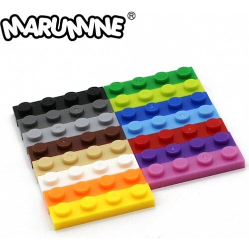 Marumine 1x4 Blocks Base Plate 60PCS 3710 Building Bricks Classic Educational MOC Construction Toys Compatible All Major Brands