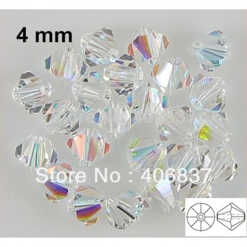 Free Shipping! 720pcs/Lot, Chinese Top Quality 4mm Crystal AB Crystal Bicone Beads