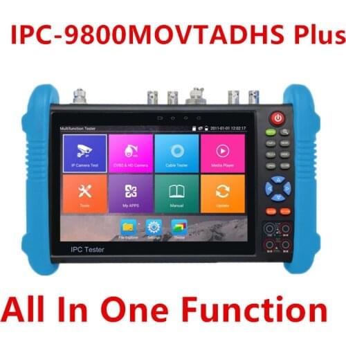 CCTV Camera Tester IPC-9800MOVTADHS Plus ALL IN ONE 6K IP AHD CVI TVI SDI CVBS TDR H265 Camera Tester 1920*1200 resolution