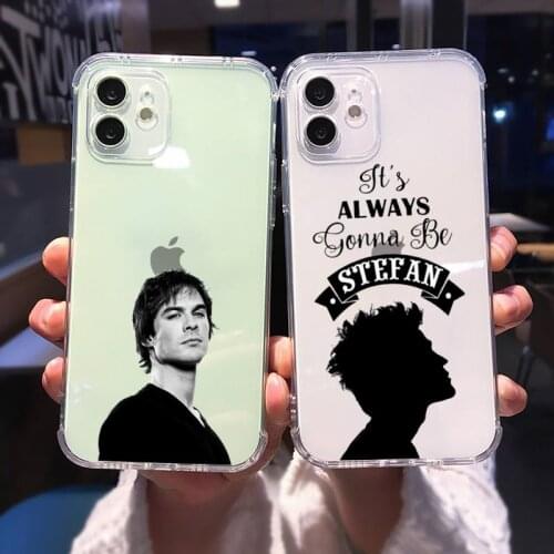 The Vampire Diaries Stefan Damon Phone Case Transparent for iPhone Samsung A S 11 12 6 7 8 9 30 Pro X Max XR Plus lite