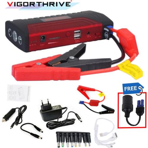 For Car Battery Booster 600A 12V Mini Emergency Car Jump Starter Power Bank Portable Starting Device Petrol Diesel Car Charger