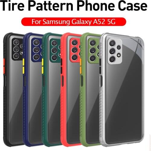 For Samsung Galaxy A52 4G Or 5G Clear Back Tire Pattern Case For Sansung A32 A72 A02 A42 A12 A 91 81 71 51 41 31 21 Phone Cover