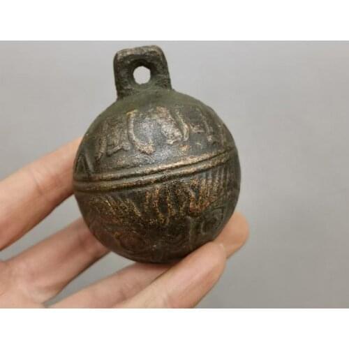 Ancient Bells Pure Copper small bell For War horse Accessories Signed writing On Decorations