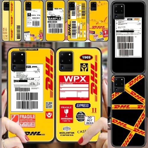 Dhl Express delivery Tape Phone case For Samsung Galaxy Note 4 8 9 10 20 S8 S9 S10 S10E S20 Plus UITRA Ultra black painting Etui