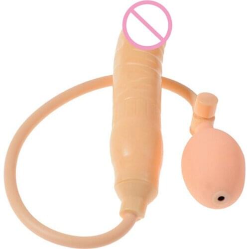 Erotic Inflatable Dildo Realistic Rubber Anal Dildo Pump Up Butt Plug Anal Dick Adult Sex Toys for Men and Woman Sex Products