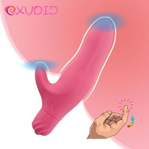 EXVOID Dildo Vibrators for Woman Clitoris Stimulate G-spot Massager Silicone Finger Vibrator Sex Toys for Women Adult Products