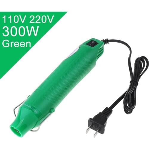 110V/220V 300W Heat Gun Electric Hair Dryer Manual Tool with Shrink Plastic Surface and EU / US Plug for Heating DIY Accessories