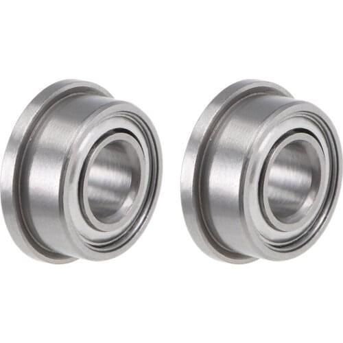 Uxcell F684ZZ Flange Ball Bearings 4mm X 9mm X 4mm Shielded Chrome Steel Z2 2pcs