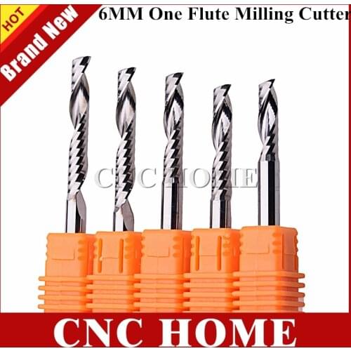 1PC 5/6/8mm shank one flute cutters for wood carbide end mill cnc router bits for Acrylic MDF Plastic Cutting Milling Cutter Bit