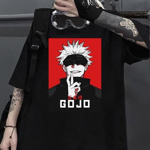 Jujutsu Kaisen Gojo Satoru Summer Top Men Streetwear Print Japanese Kawaii T Shirt Top Tees