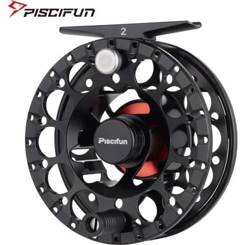 Piscifun Sword II Black Fly Reel 3/4 5/6 7/8 Sealed Drag Lighter CNC Machined Aluminium Alloy Right Left Hand Retrieve Fly Reel