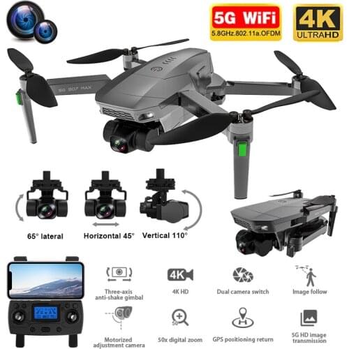 SG906 Pro2 Drone 4k Mechanical 3-Axis Gimbal Dual Camera 5G WIFI GPS Brushless Motor Distance 1.2km RC Quadcopter