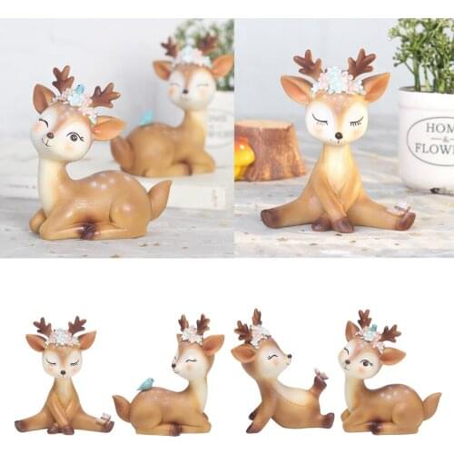 Mini Simulated Deer Ornaments Home Garden Car Decoration Ornament Perfect for Sending Children, Girlfriends or Classmates