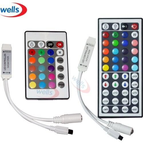 Mini 3key 10key 17key 24key 44key RGB controller For 5050 3528 2835 LED Strip light tape lamp 12V 24V