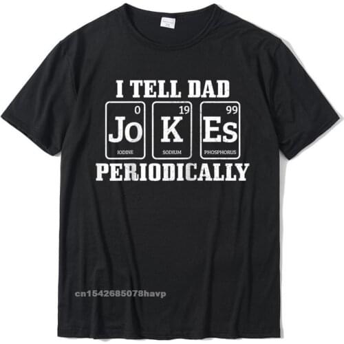 Mens I Tell Dad Jokes Periodically Funny Chemistry Chemist Raglan Baseball Tee Birthday Tops & Tees Mens Top T-Shirts