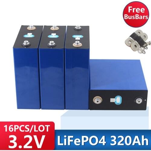 16PCS A Grade 3.2V LiFePO4 310AH LITHIUM IRON PHOSPHATE BATTERY ELECTRIC BUS RV ELECTRIC VEHICLE 48V 310AH POWER LITHIUM BATTERY