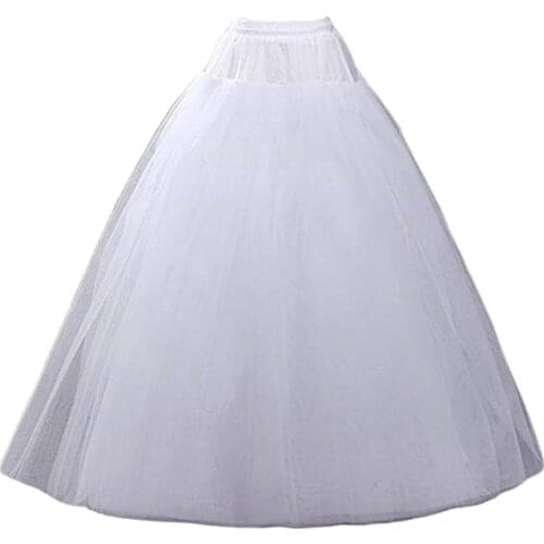 For Her Latest Design A-line Hoopless Petticoat Crinoline Underskirt Slips Wedding Accessories
