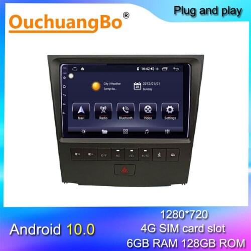 Ouchuangbo auto radio recorder for 10.1 inch Lexus GS300 2004-2011 with Android 10 media player Video DSP carplay 6+128GB