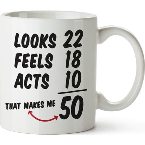 50th Birthday Gifts For Women Fifty Years Old Men Gift Mug Happy Funny 50 Mens Womens Womans Wifes Female Man 11OZ MUGS