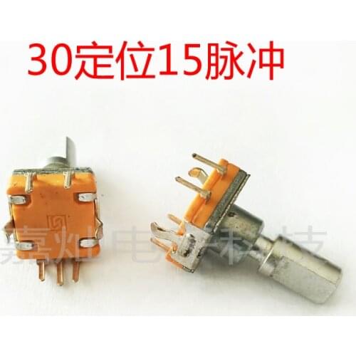 Half Shaft D-handle 17mm 30 Positioning 15 Pulse Stepless Rotary Pulse Encoder Switch Potentiometer