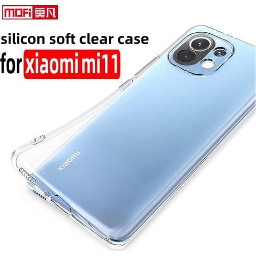 Clear case for xiaomi mi11 case xiaomi 11 cover transparent ultra thin soft back tpu silicon slim MOFi xiaomi mi 11 coque case
