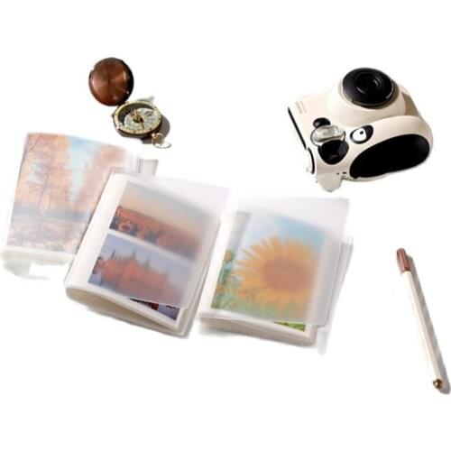 Transparent Holds 40/80 Pockets Photos Instax Album for Mini Instax & Name Card 3 inch/5 inch Photo Movie Ticket Collection Book