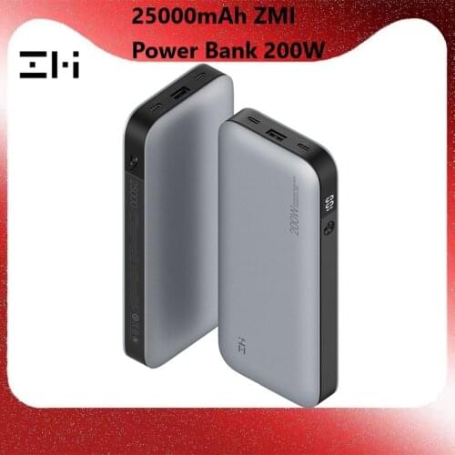 QB826 25000mAh ZMI Power Bank Mobile Power 200W Three-way Fast Charge External Battery Charge For Laptop Support With LED