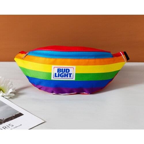 Rainbow Sports Waist Bag Lgbt Chest Bag Multifunctional Mens And Womens Messenger Bag