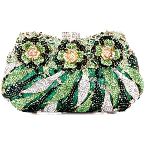 DAIWEI Luxury evening bag Crystal women party purse bags Ladies wedding bridal formal clutch bags banquet bag Day Clutches BL121