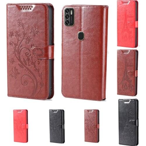 Butterfly flower Tower Flip Leather Wallet Phone Case For ZTE Blade A7s 2020 Stand function Phone cover with card slot