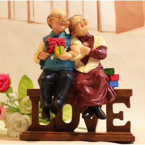 Souvenir Gifts Resin Figures For Miniature Garden love figurines Home Decoration Accesories Wedding house ornaments
