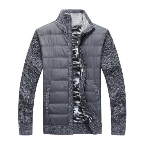 Suéter de lana de retales gruesos para hombre de invierno, cárdigan de lana ceñido muscular, chaquetas de punto, ropa masculina