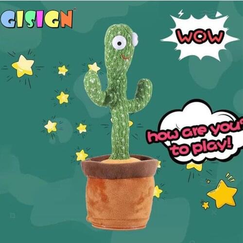 Dancing Cactus talking Electron Plush Toy Soft Doll That Can Sing And Dance Voice Interactive Babies Recording Play Toy For Kids