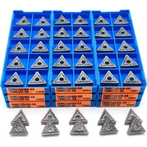 10 pieces of TNMG160404 HA PC9030 TNMG160408 HA PC9030 high quality external turning tool TNMG160404 TNMG160408 turning insert